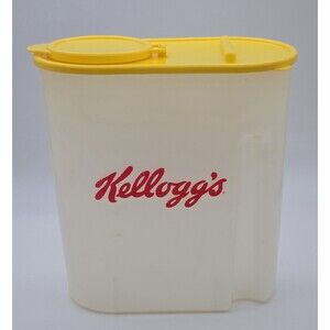Kelloggs‎ Cereal Storage Container Yellow Vintage 1996 Advertising Fresh Keeper